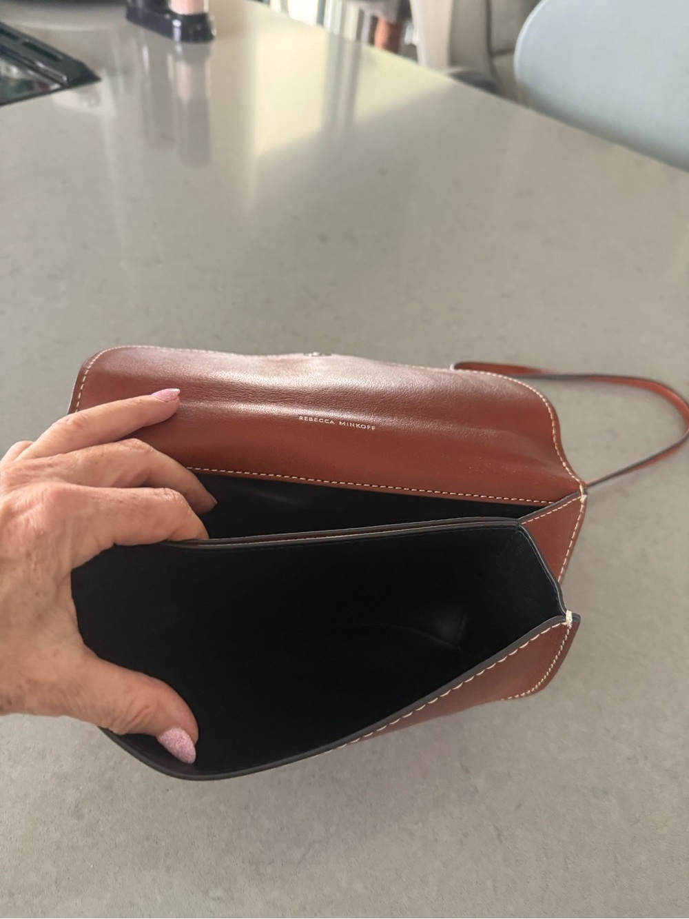 Rebecca Minkoff Chestnut Leather Small Scout Crossbody with Silver Hardware - Picture 7 of 9